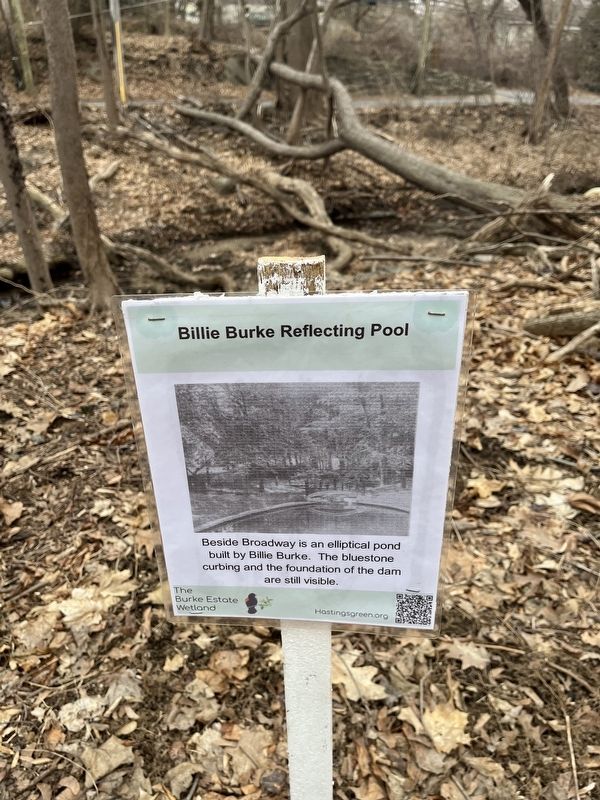 Billie Burke's Reflecting Pool Marker image. Click for full size.