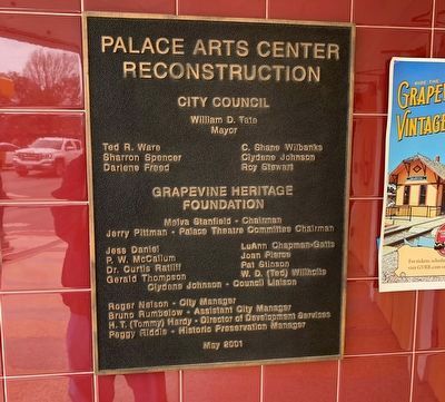 Palace Theatre 2001 Reconstruction Tablet image. Click for full size.