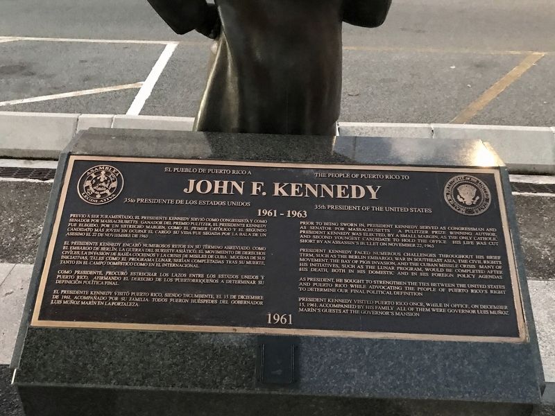John F. Kennedy Marker image. Click for full size.