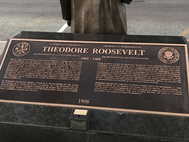Theodore Roosevelt Marker. Click for full size. Theodore Roosevelt Marker image. Click for full size.