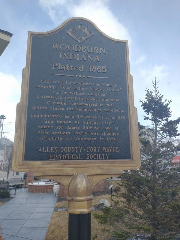 Woodburn, Indiana Marker image. Click for full size.