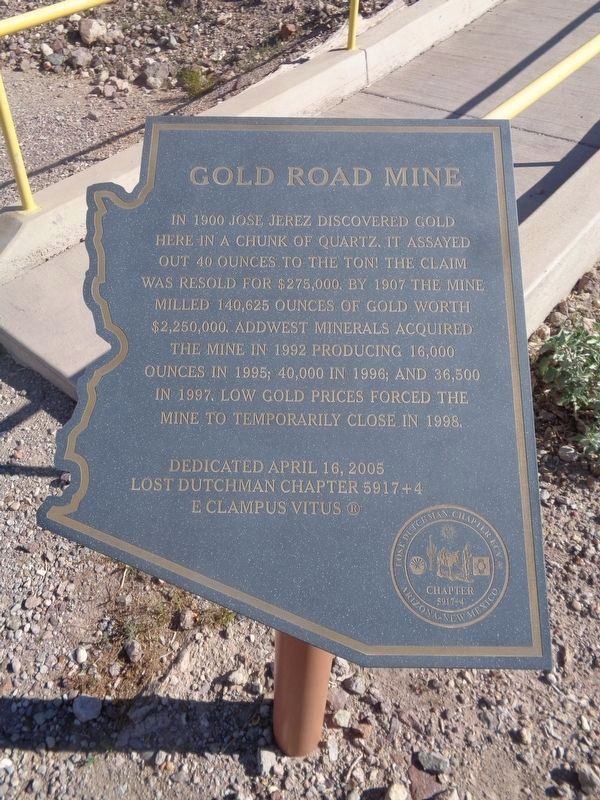 Gold Road Mine Marker image. Click for full size.