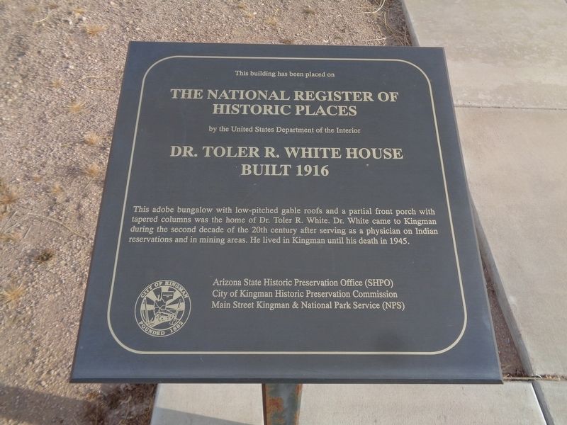 Dr. Toler R. White House Marker image. Click for full size.