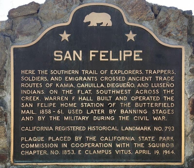 San Felipe Marker. Click for full size. San Felipe Marker image. Click for full size.