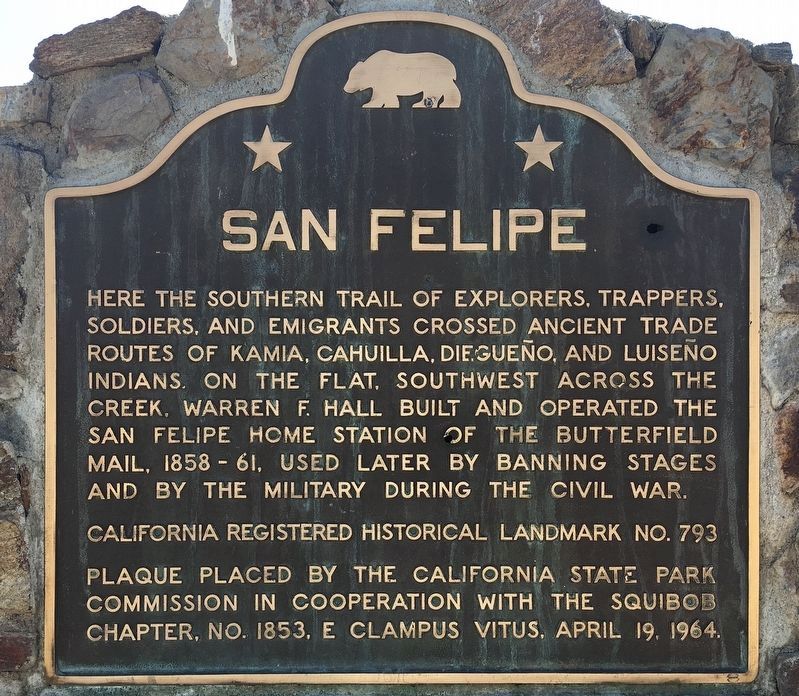 San Felipe Marker image. Click for full size.
