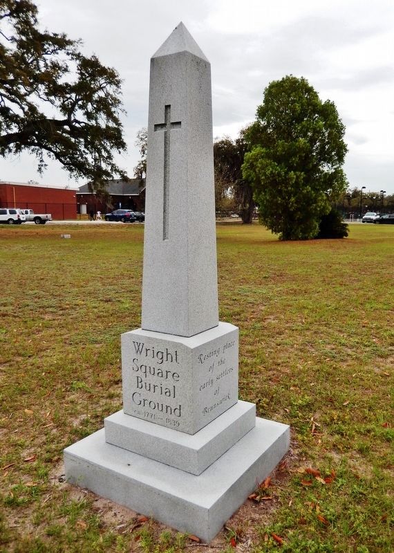 Wright Square Burial Ground Obelisk image. Click for full size.