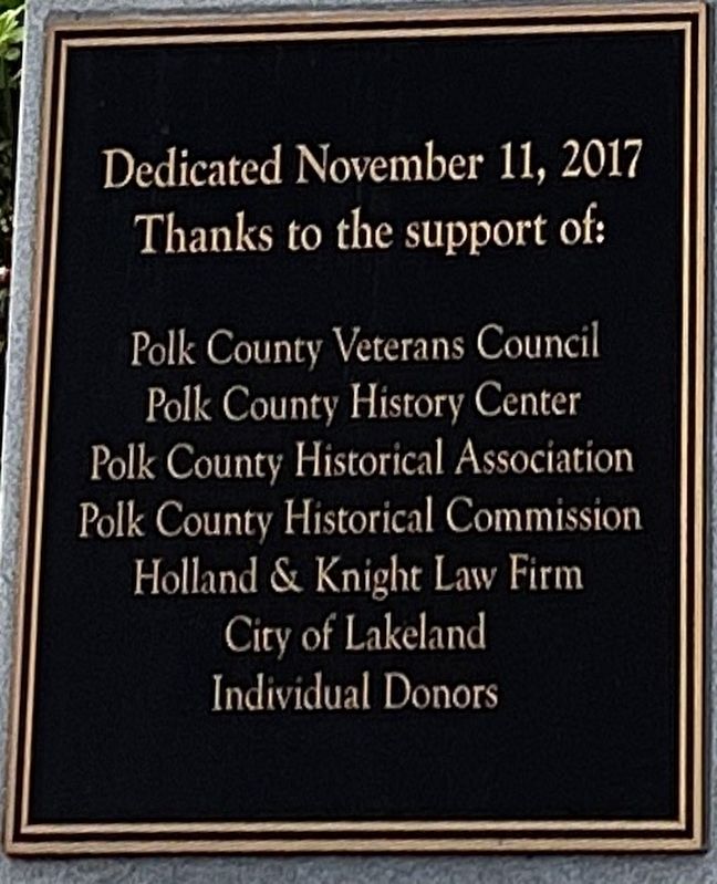 Dedication/Contribution Plaque image. Click for full size.