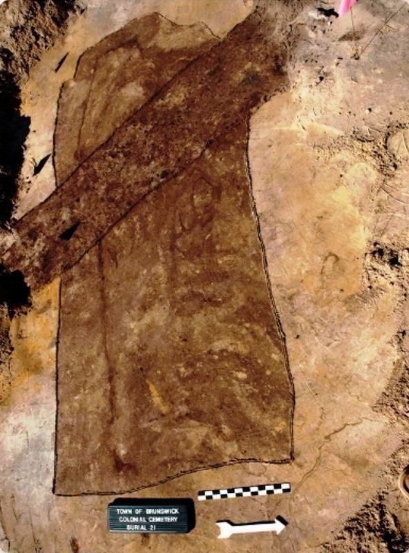 Marker detail: Burial 21 image. Click for full size.