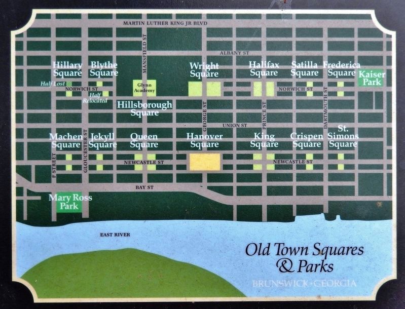 Marker detail: 1771 Town Plat  the Oglethorpe Plan image. Click for full size.