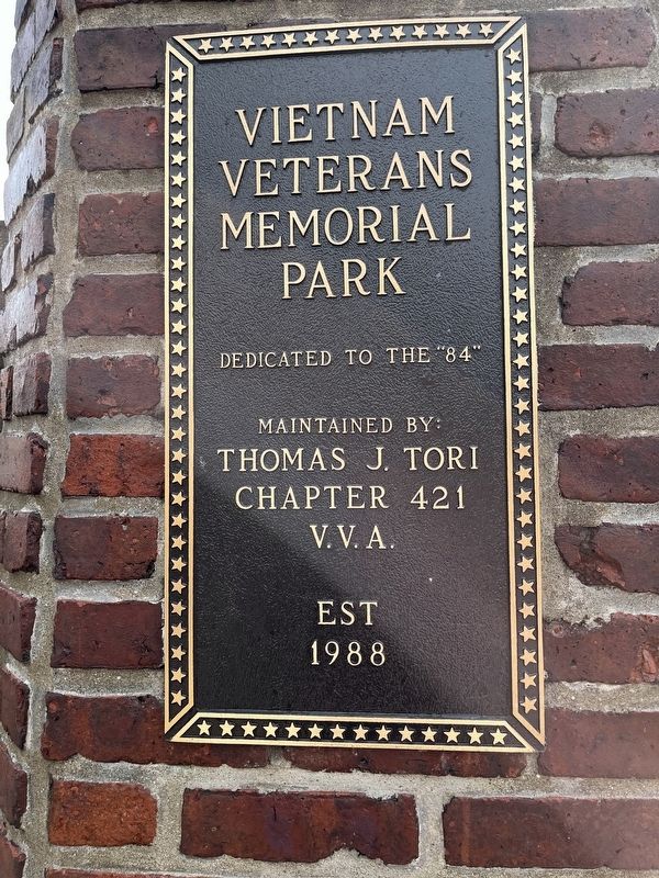 Vietnam Veterans Memorial Park Marker image. Click for full size.