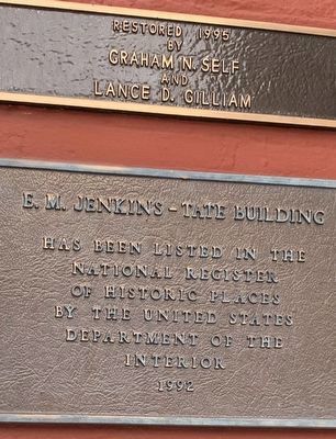 E. M. Jenkins - Tate Building Marker image. Click for full size.