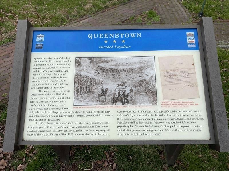 Queenstown Marker. Click for full size. Queenstown Marker image. Click for full size.