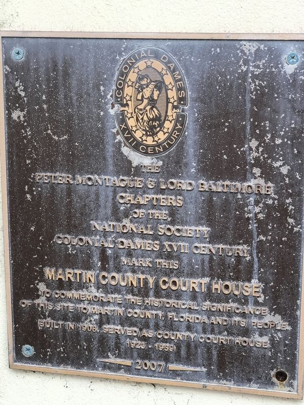 Martin County Court House Marker image. Click for full size.