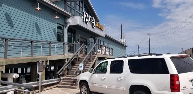 The view of the Pier 19, Mosquito Fleet Berth Marker from the street. Click for full size. The view of the Pier 19, Mosquito Fleet Berth Marker from the street image. Click for full size.