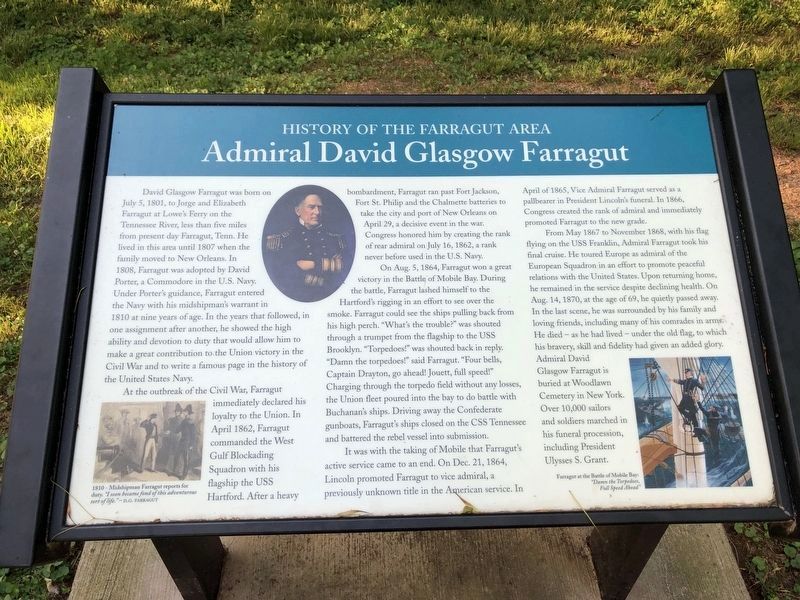 Admiral David Glasgow Farragut Marker image. Click for full size.