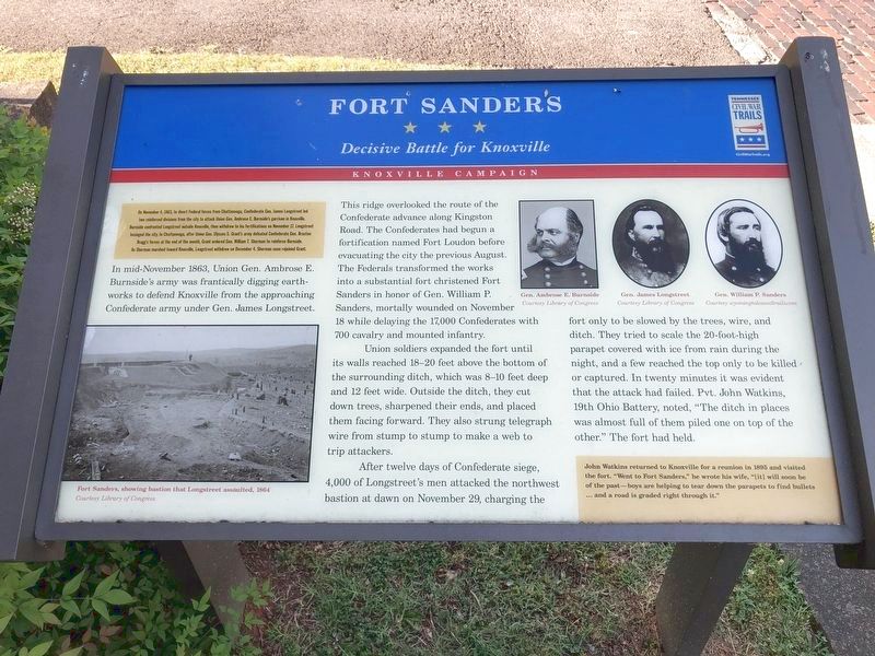 Fort Sanders Marker image. Click for full size.