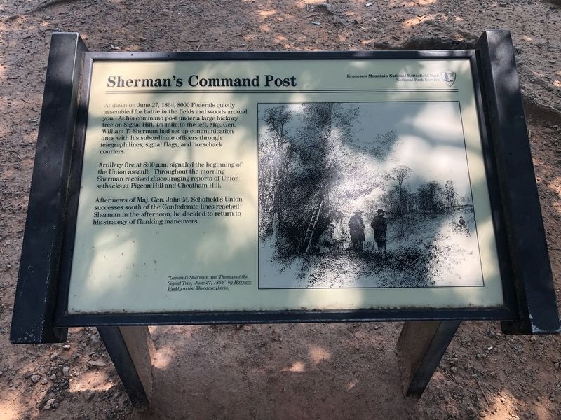 Sherman's Command Post Marker image. Click for full size.