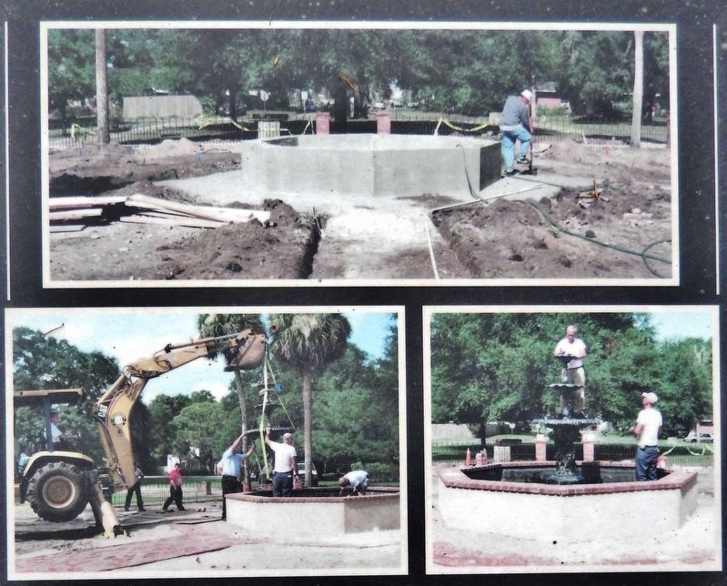 Marker detail: Fountain Restoration image. Click for full size.