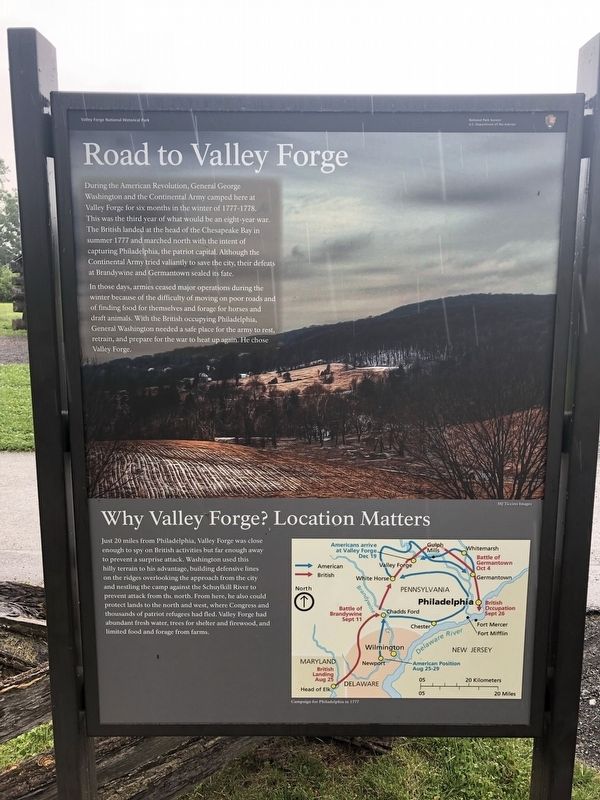 Road to Valley Forge Marker image. Click for full size.