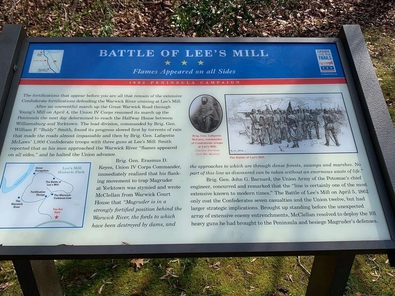 Battle of Lees Mill Marker image. Click for full size.