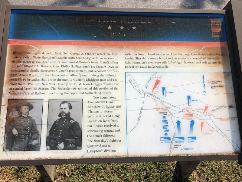 Custer Rescued Marker image. Click for full size.