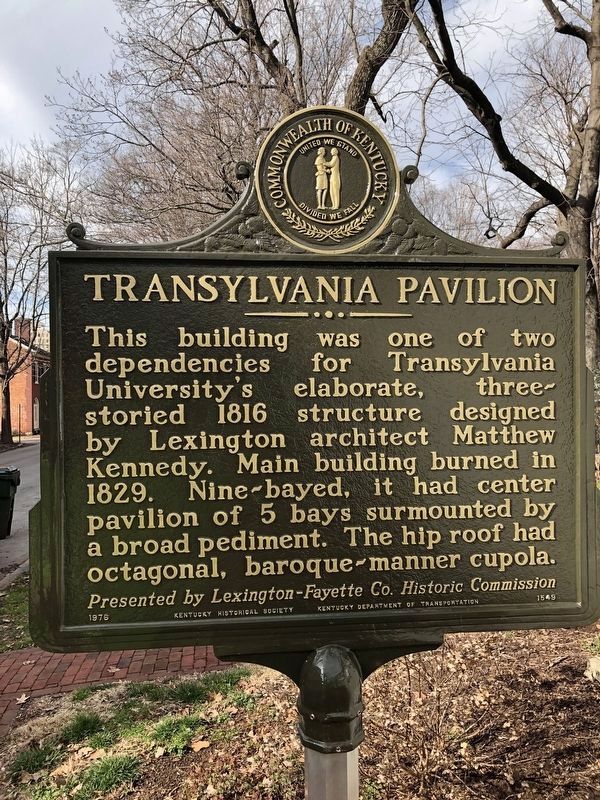 Transylvania Pavilion Marker. Click for full size. Transylvania Pavilion Marker image. Click for full size.