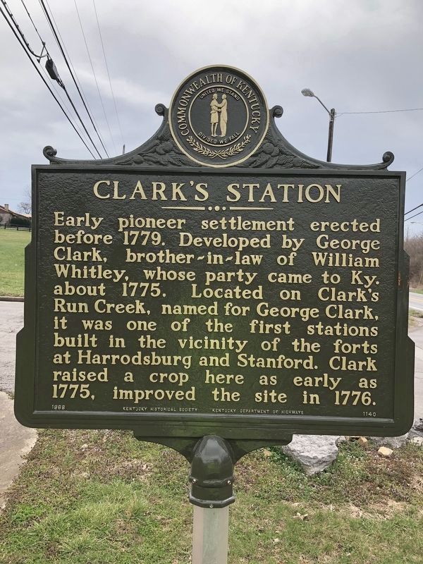 Clark's Station Marker image. Click for full size.
