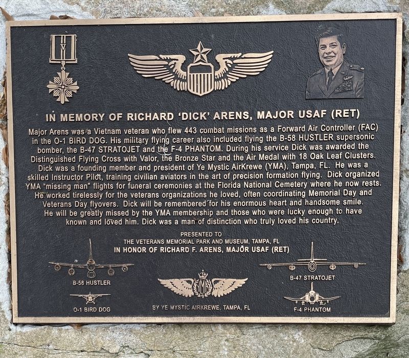 Richard “Dick” Arens, Major USAF (Ret) Marker image. Click for full size.