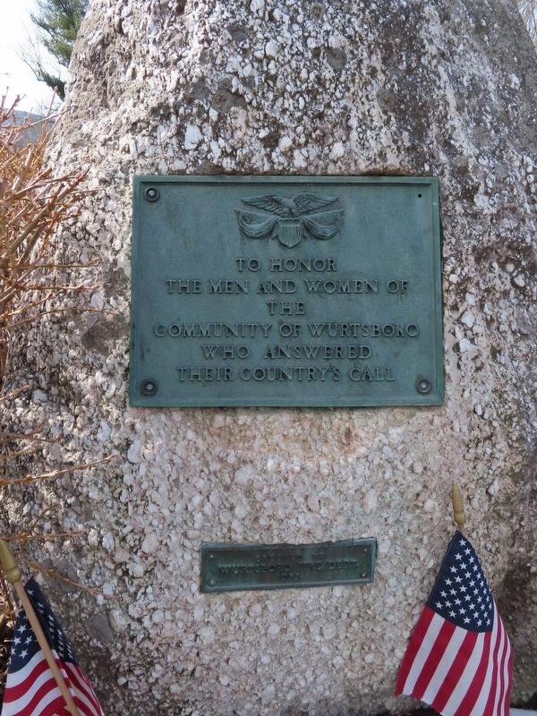 Wurtsboro Veterans Monument image. Click for full size.