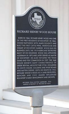 Richard Henry Wood House Marker image. Click for full size.