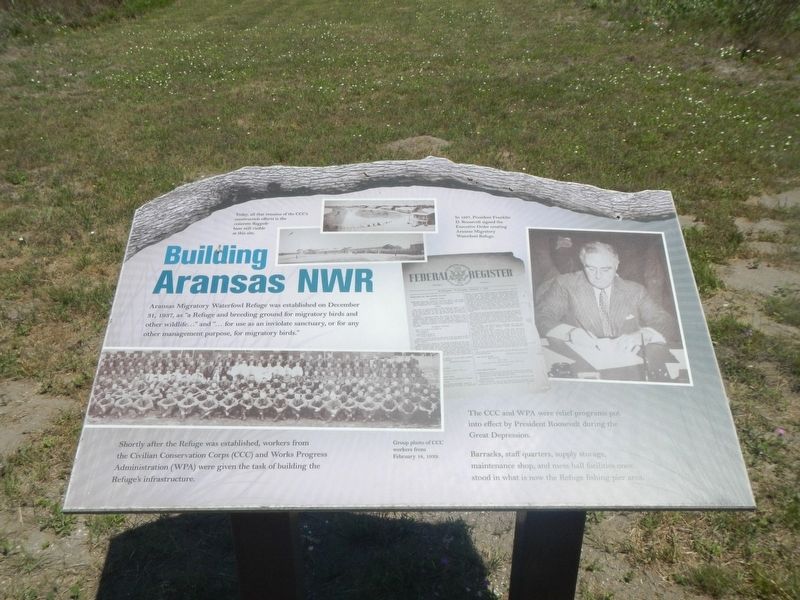 Building Aransas NWR (National Wildlife Refuge) Marker image. Click for full size.