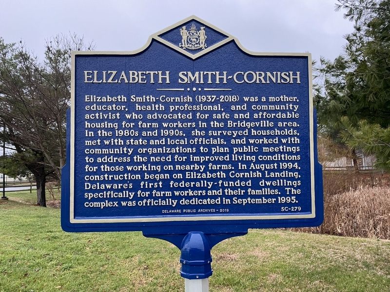 Elizabeth Smith-Cornish Marker image. Click for full size.