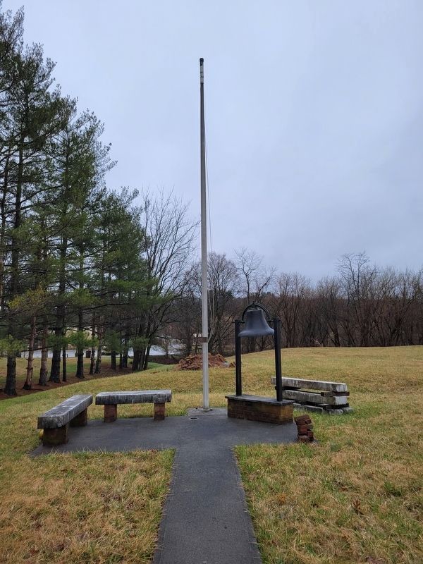 Flagpole adjacent to the Christiansburg Institute Marker image. Click for full size.