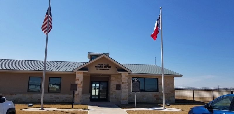 The Hondo Army Air Field Marker is the marker on the left image. Click for full size.