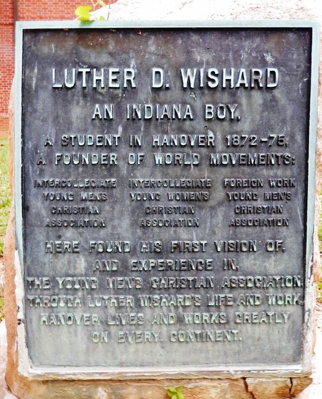 Luther D. Wishard Marker image. Click for full size.