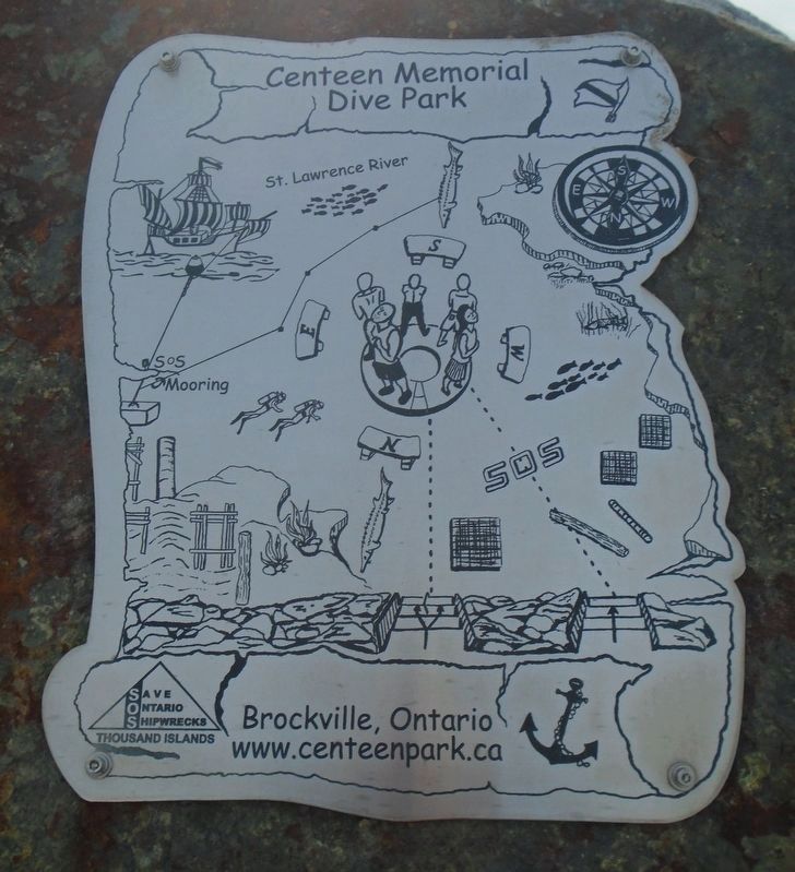 Centeen Memorial Dive Park Sculpture Design Marker image. Click for full size.