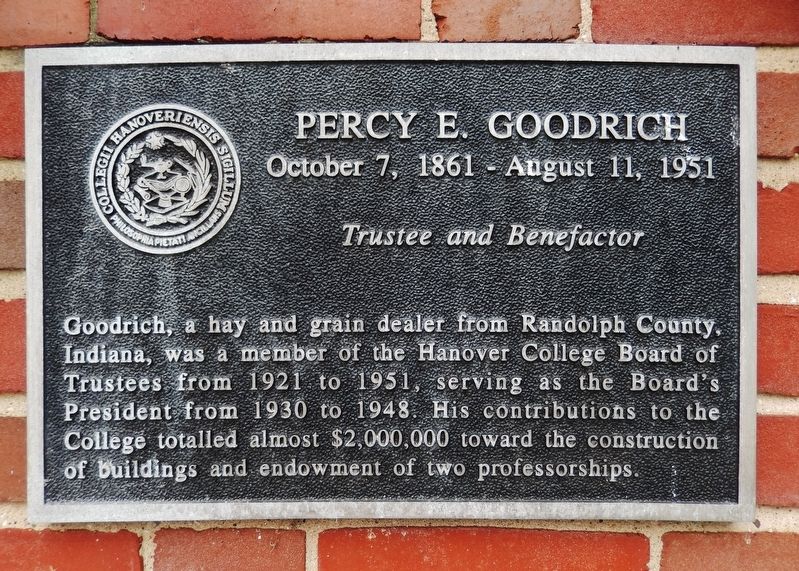 Percy E. Goodrich Marker image. Click for full size.