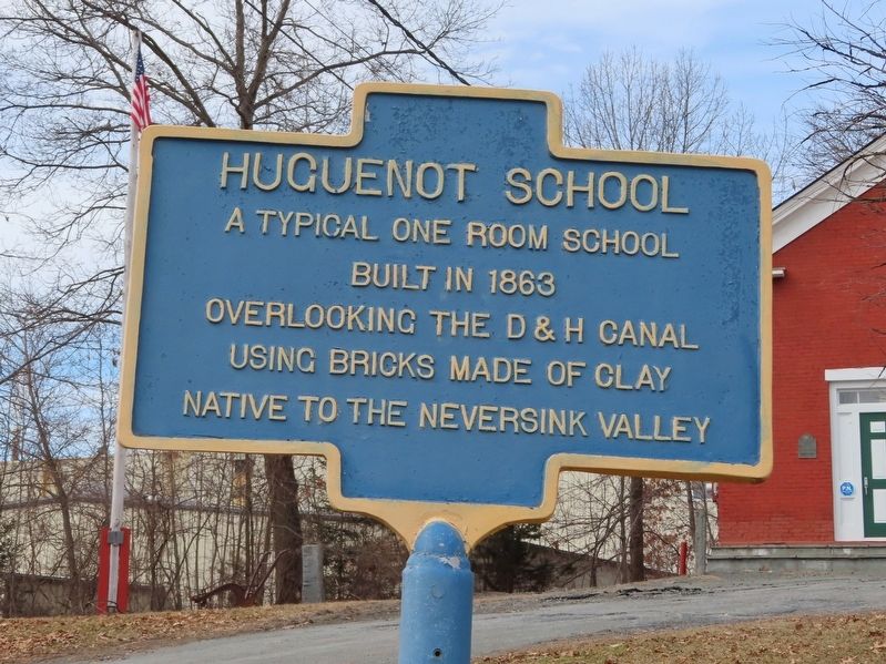 Huguenot School Marker image. Click for full size.
