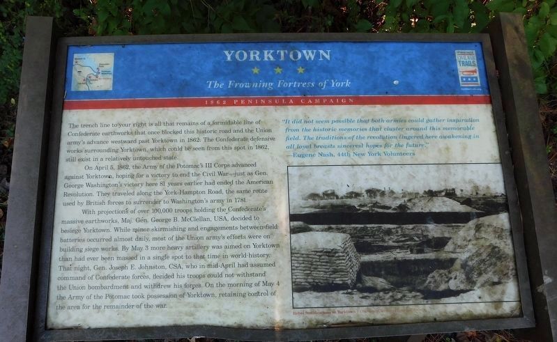 Yorktown Marker (replacement) image. Click for full size.