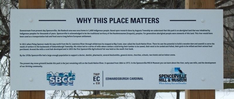 Spencerville Riverside Park Marker image. Click for full size.