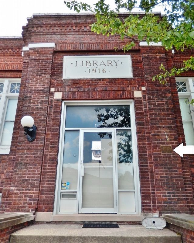 Carnegie Library Marker image. Click for full size.