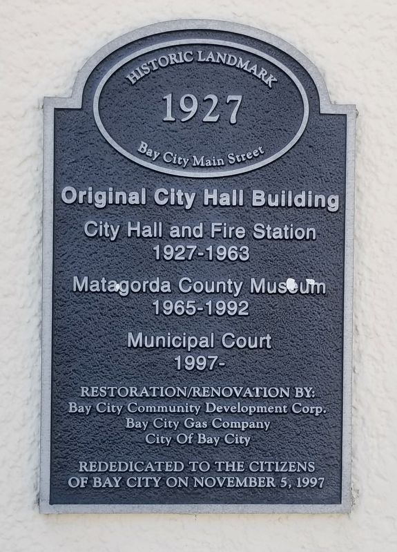 Original City Hall Building Marker image. Click for full size.