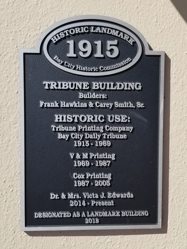 Tribune Building Marker image. Click for full size.