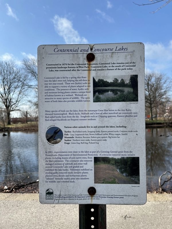 Centennial and Concourse Lakes Marker image. Click for full size.
