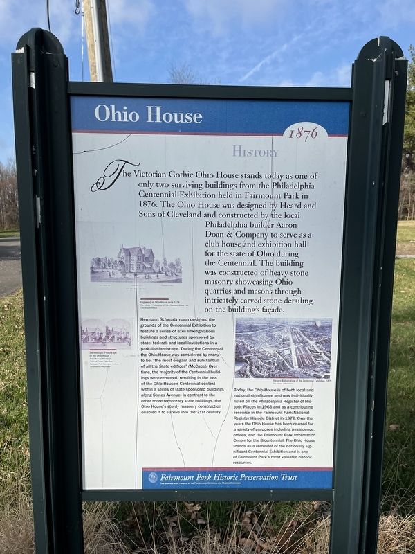 Ohio House Marker [History side] image. Click for full size.