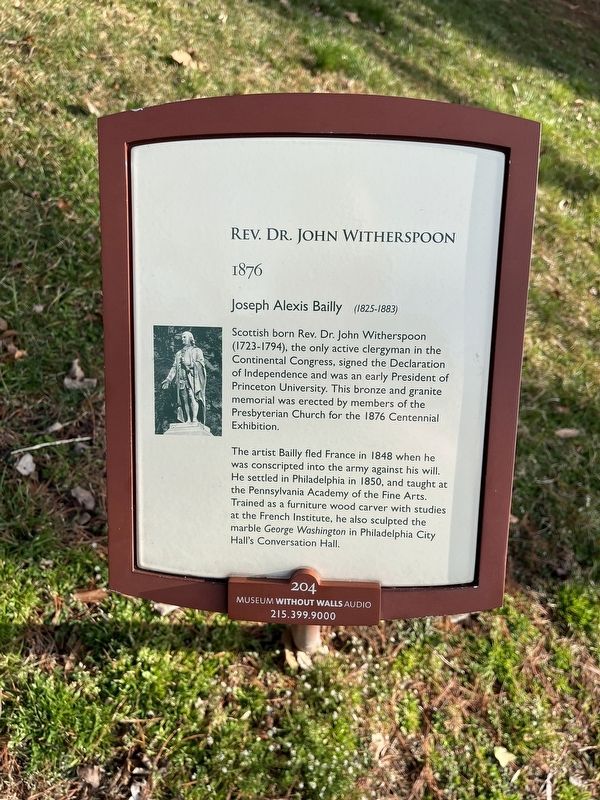 Rev. Dr. John Witherspoon Marker image. Click for full size.