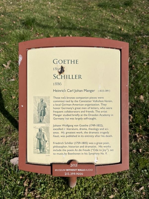 Goethe / Schiller Marker. Click for full size. Goethe / Schiller Marker image. Click for full size.