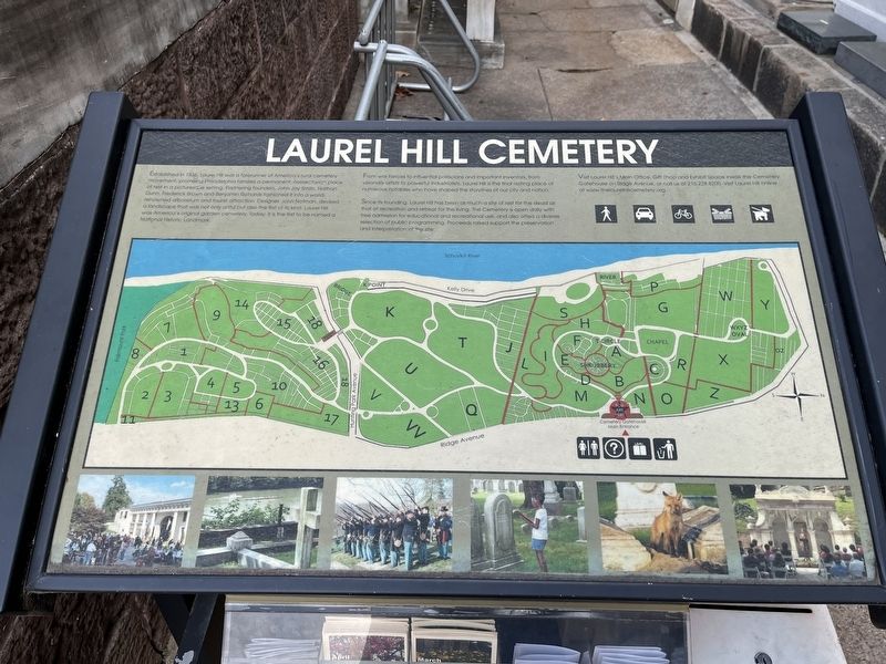 Laurel Hill Cemetery Marker. Click for full size. Laurel Hill Cemetery Marker image. Click for full size.