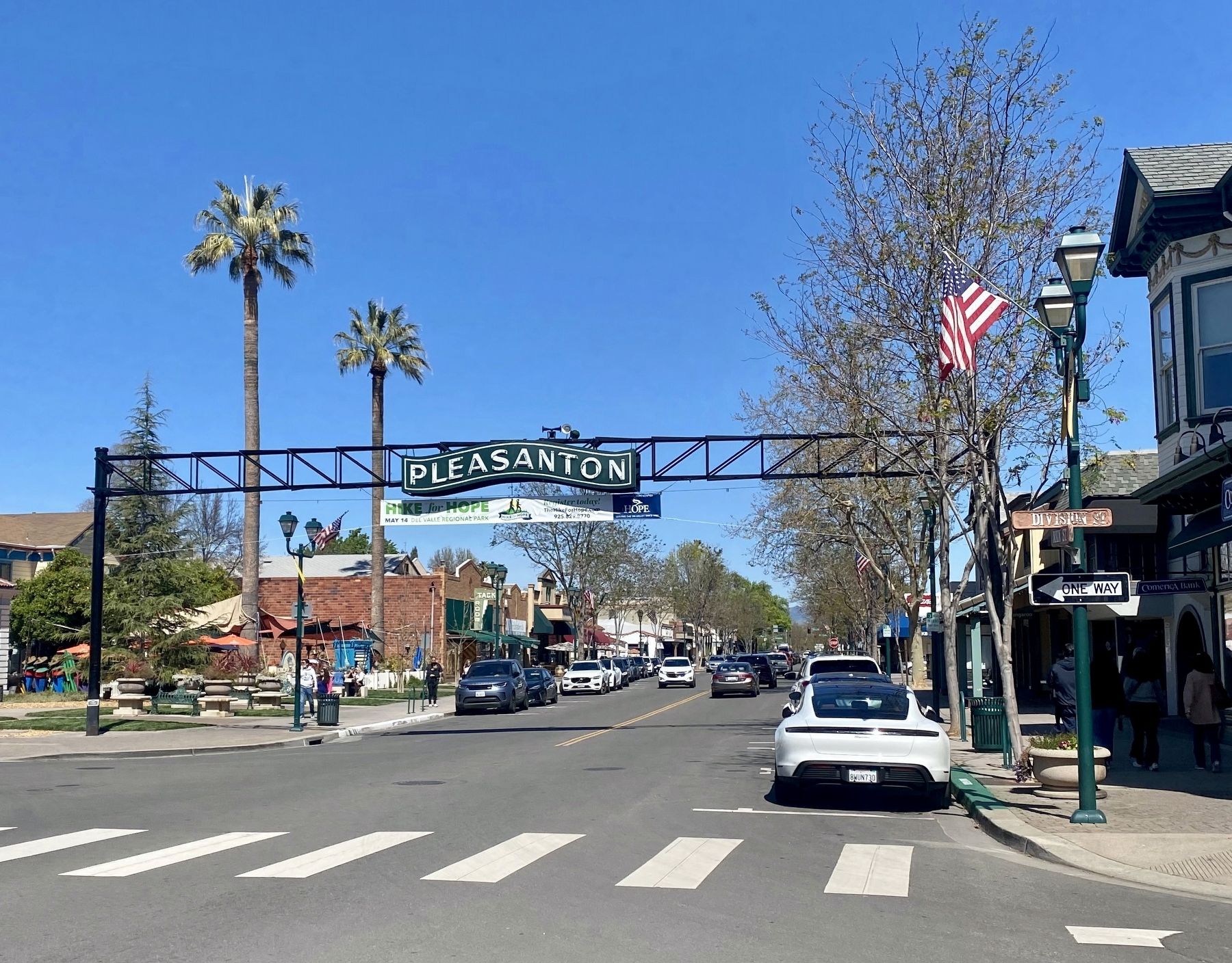 The Pleasanton Sign and Marker image. Click for full size.