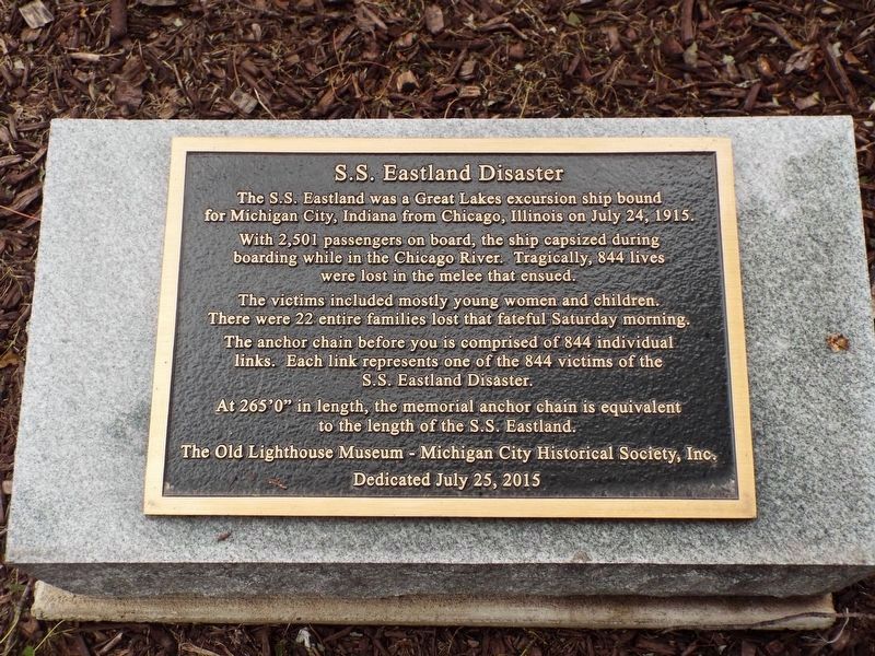 S. S. Eastland Disaster Marker image. Click for full size.